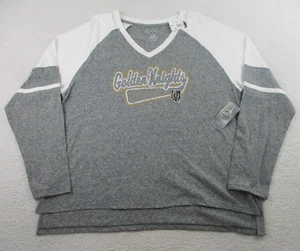 NWT Las Vegas Golden Knights T Shirt Mens XL NHL Long Sleeve White Gray Logo - Picture 1 of 8