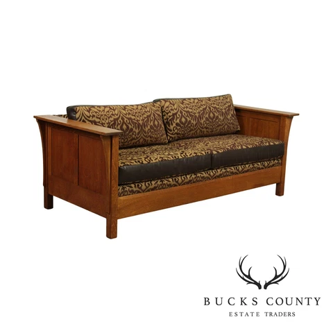 Stickley Mission Collection Oak Custom Upholstered Sofa Cover