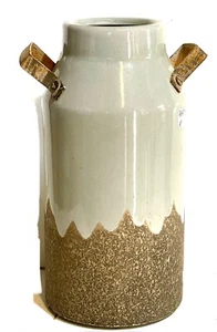 Rustic Jug Vase w/handles Ceramic Holder 9x4.25” Home Decor - Picture 1 of 4