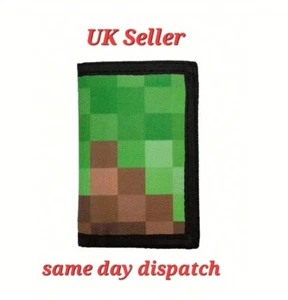 Geometric Green Tri-Fold Wallet Coin  Lightweight Kids Wallet Boys Girls Gift - Picture 1 of 8