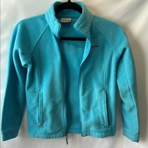 Columbia Turquoise Fleece Jacket Youth Size M - Picture 1 of 8