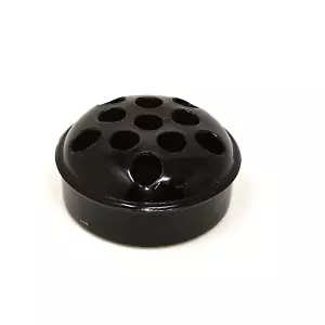 Vintage Black Amethyst Glass Flower Frog 11 Holes 3” Flower Arranging - Picture 1 of 5