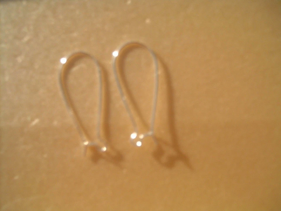 Pendientes de gancho de alambre intercambiables chapados en plata de ley de 38 mm 10 piezas Foto 1 de 1