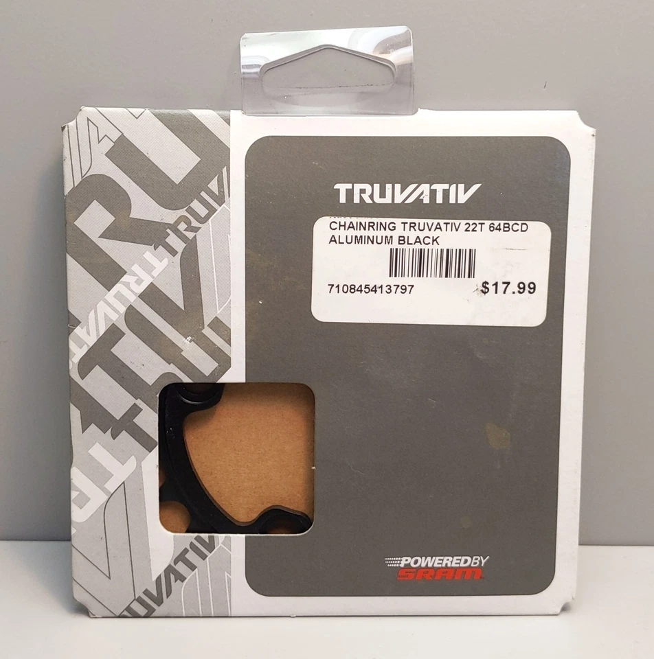 Truvativ SRAM MTB Chainring 22T V3 - 64mm BCD Black - Fit 3x9 Speed Crankset - Image 1 of 4