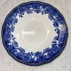 Antique Doulton Burslem Flow Blue Melrose Pattern Soup Bowl 10.25” - Picture 1 of 10