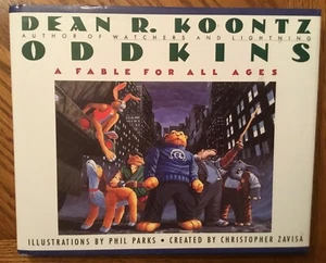 VG 1988 HC in a DJ First Edition 1st Printing Oddkins Dean Koontz Phil Parks - Picture 1 of 15