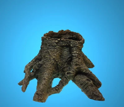 Aquarium Deko 🍀 BAUMSTUMPF HÖHLE 17 cm 🍀 Terrarium Dekoration Zubehör Pflanzen - Bild 1 von 4