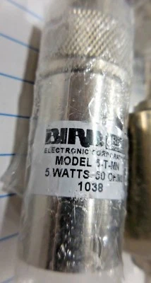 Bird 5-T-MN Termaline RF Coaxial Resistor (5W, 50Ω, 6GHz, Male N Connector) - Image 1 of 4