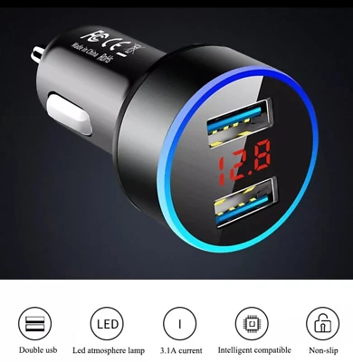 2x USB Zigarettenanzünder 3100mA KFZ Auto Ladegerät Ladeadapter Digital Lader - Bild 1 von 2