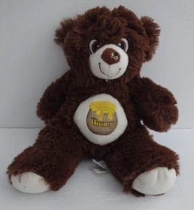 Nanco Teddy Bear Brown Plush Stuffed Animal Toy Honey Pot Bee On Nose Sewn Eyes - Picture 1 of 4
