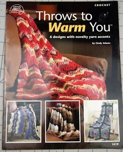 Throws to Warm You 6 Crochet  Designs American School of Needlework #1419 