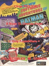 BATMAN 1988 Caped Crusader DATA EAST = POSTER Video Game 8 SIZES 17" - 3 FEET