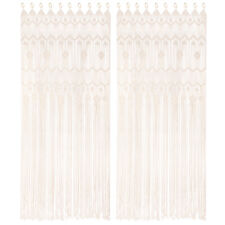 Boho Macrame Window Curtains Hand Woven Wall Hanging Tapestry Wedding Backdrop
