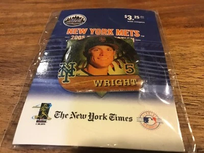 New York Mets 2005 Pin Collection David Wright #5 NY Post New Rookie Year - Image 1 of 3