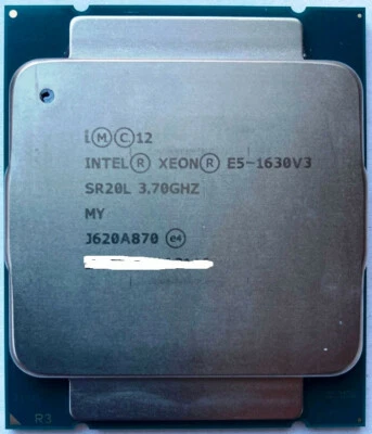 Intel SR20L E5-1630v3 Haswell 4-Core/8-Threads 3.7 LGA 2011-3 Server CPU Grade A - Image 1 of 2