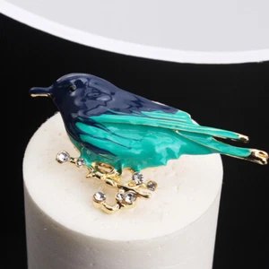 Fashionable, Simple and Delicate, Dripping Enamel Painted Bird Brooch - Picture 1 of 5