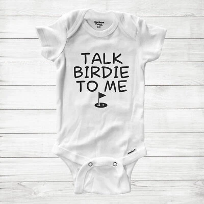 Talk Birdie To Me Bebé Infante Body Una Pieza Ropa Golf Regalo Amante del Golf Foto 1 de 3