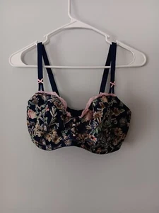 Reggiseno donna Victoria's Secret 36DD Dream Angels push up senza imbottitura blu rosa - Foto 1 di 5