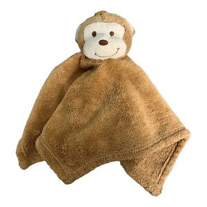 Small Wonders Monkey Lovey Baby Blanket Brown Security Toy Stuffed Animal Plush