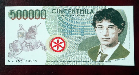 1996 Italy LEGA NORD separatist movement BANKNOTE 500000 Lire  UNC CINCENTMILA Cover