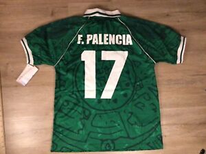 NWT Men’s 1999 Garcis F. PALENCIA #17 Sz S Green Mexico Futbol Soccer Jersey