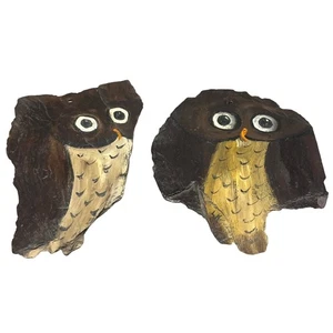 Handbemalte Naturschiefer Eulen Paar - Bild 1 von 5