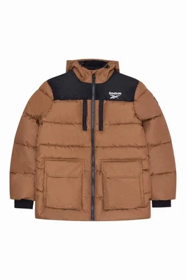 Reebok Mens Puffer Jacket Parka Timber Brown - Image 1 of 4