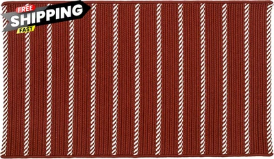 Colonial Mills Naughty Elf Stripe Navidad 2'3" x 3'10" (Rectangular), Rojo  Foto 1 de 4