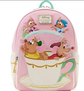 Classic Loungefly Gus and Jaq Teacup Princess Cinderella Mini Backpack Disney - Picture 1 of 2
