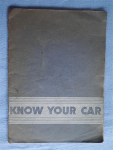 Know Your Car 1930's With Compliments of ESSOLUBE - Picture 1 of 10