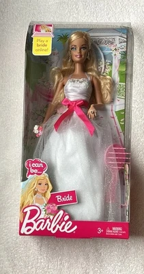Muñeca Barbie I Can Be Bride Mattel #R4227 2009 vestido velo anillo ramo nueva en caja original Foto 1 de 4