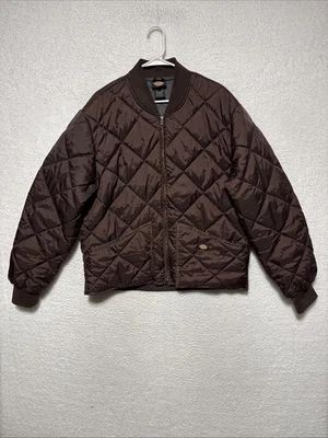 Chaqueta de bombardero aislante Dickies corte diamante para hombre negra 3X UEC Foto 1 de 4