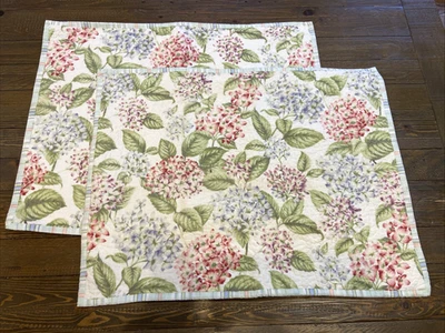Набор из 2 стеганых наволочек Martha Stewart Collection из 100% хлопка для гортензии - Изображение 1 из 4