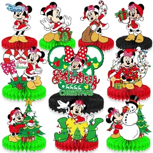 10pc Mickey Minnie Mouse Honeycomb Table Centerpiece Christmas Party Supply NEW - Picture 1 of 3