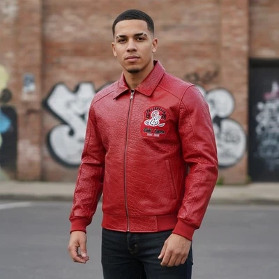 Chaqueta de cuero roja Soda Club Pelle Pelle 1978 | Chaqueta estilo hip hop vintage Foto 1 de 3