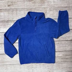 Wonder Nation Boys 1/4 Zip Blue Fleece Pullover Size S (6-7). NWT! W/ Pockets - Picture 1 of 6