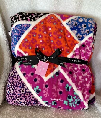 Vera Bradley Throw Blanket MODERN MEDLEY PINK Breast Cancer Awareness RARE NWT🎀 - Image 1 of 4