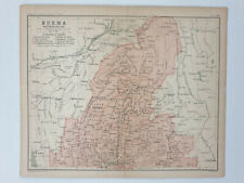 1909 BURMA NORTHERN SECTION MAP - Imperial Gazetteer of India 10.25in x 8.50in