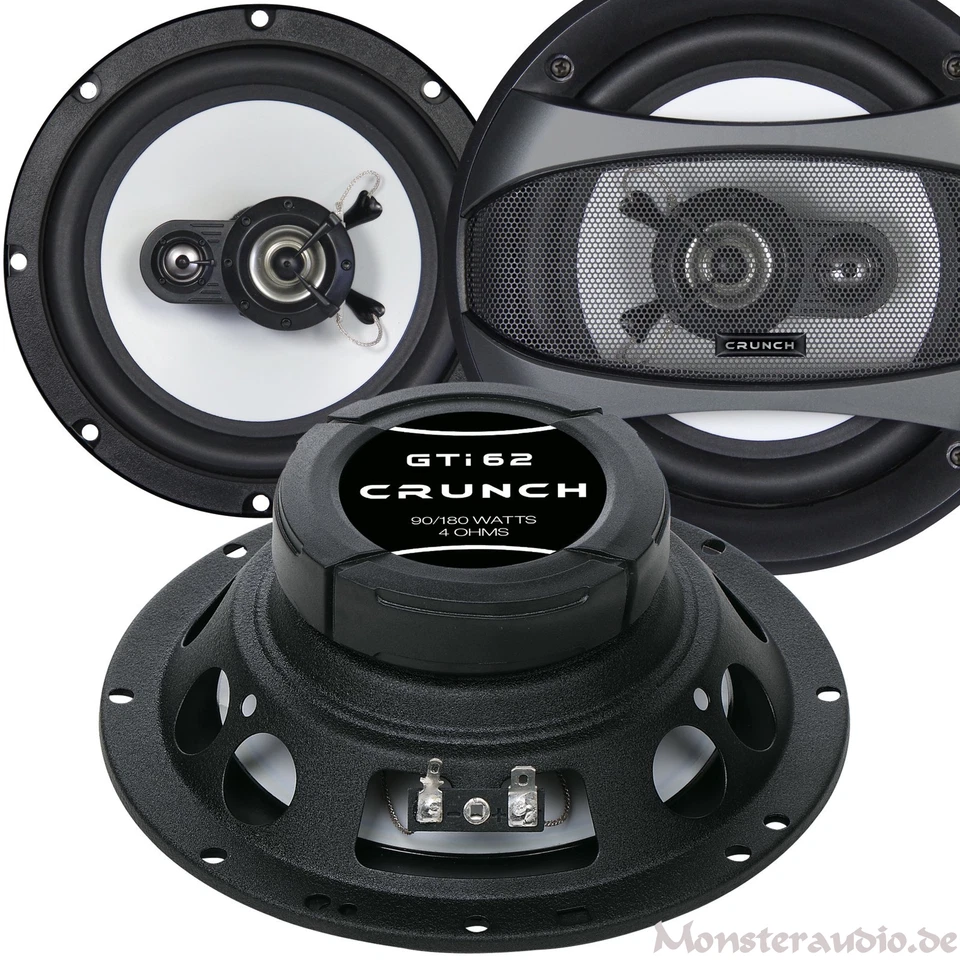 Crunch GTI-62 16,5cm 2-Wege Koaxial Lautsprecher Auto Set 165mm Boxen 180 Watt - Bild 1 von 1