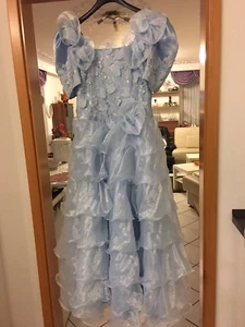 Abendkleid Kleemeier Hof 40 Vintage Hochzeit Fest Kleid Blau Schützenkleid Top - Bild 1 von 12