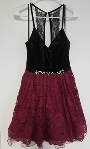 Womens NWT, Jodie Kristopher Dress, Size 9, Black/Wine - Picture 1 of 7