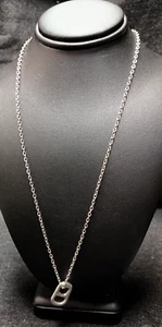 COLLAR CADENA PLATA TAPA SODA GRIFO 17" CON EXTENSOR 2" - Imagen 1 de 5
