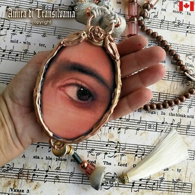 collar mujer joyería fina joya vintage estilo antiguo talismán ojo art nouveau Foto 1 de 4