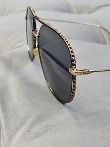 Christian Dior CD Gold Metall Vintage Designer Damen Sonnenbrille Italien reparaturbedürftig - Bild 1 von 19