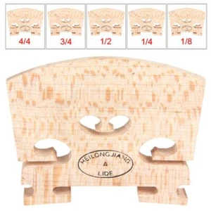 Maple Wood Violin Bridge Regular Type 1/8 1/4 1/2 3/4 4/4 Size - Picture 1 of 9