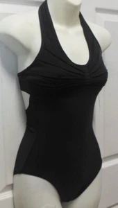 Capezio HALTER BODY PLISSETTATO DAVANTI NERO ADULTO #10190 DANZA BALLETTO oltre 30  - Foto 1 di 12