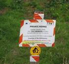Photo 6x4 Notice for 'TROT' members Heronden/TR2954 Sign marking route f c2007