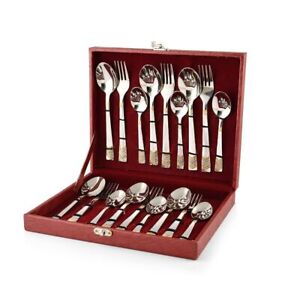 Gold Plated 18 Pcs Cutlery Set 6 Pc Dinner Spoons, Dinner Fork, Tea Spoons
