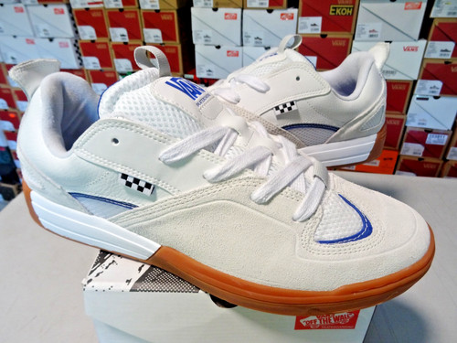 Scarpe da skateboard Vans Mixxa in pelle naturale bianco BLU TAGLIA 13 UOMO + VN000CUYWHE