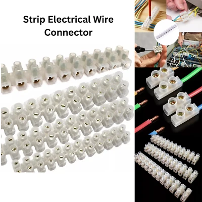 DC TRANSFORMER 12Way Terminal Block Wire Connector Strip 3A-60A for Electrical Cable Joining UK